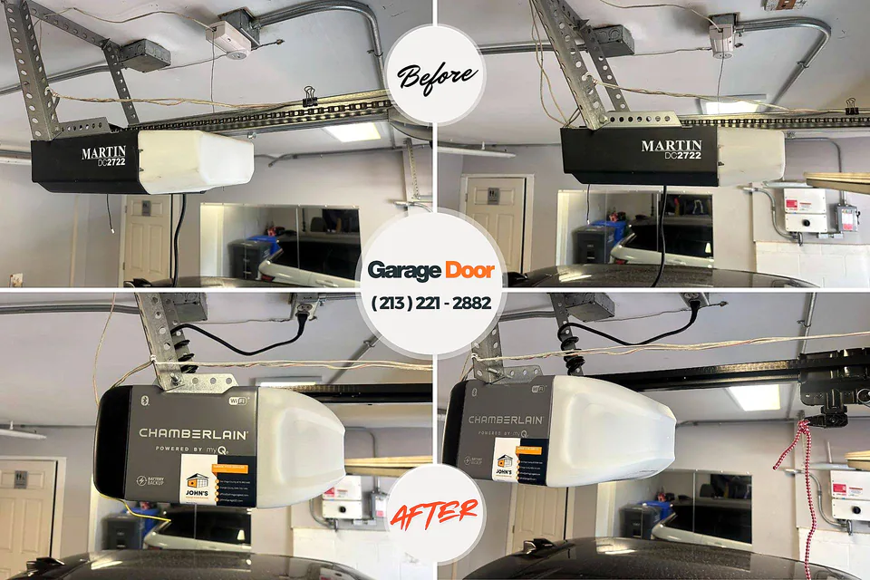 Before and after: Garage Door Service Roland, IA